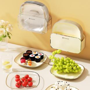奶油风吐骨碟家用塑料骨头盘子食品级水果盘碟桌面小菜碟垃圾餐盘