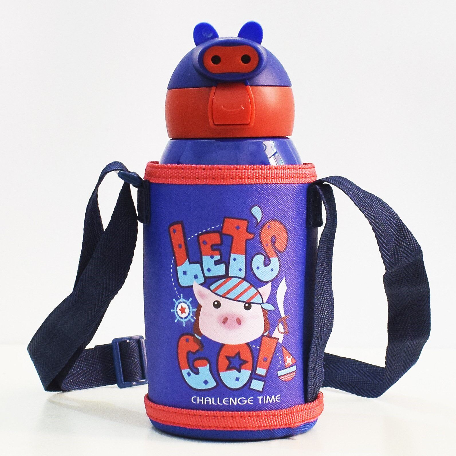 保温不锈钢猪猪儿童真空两用宝宝软管卡通学生保温杯