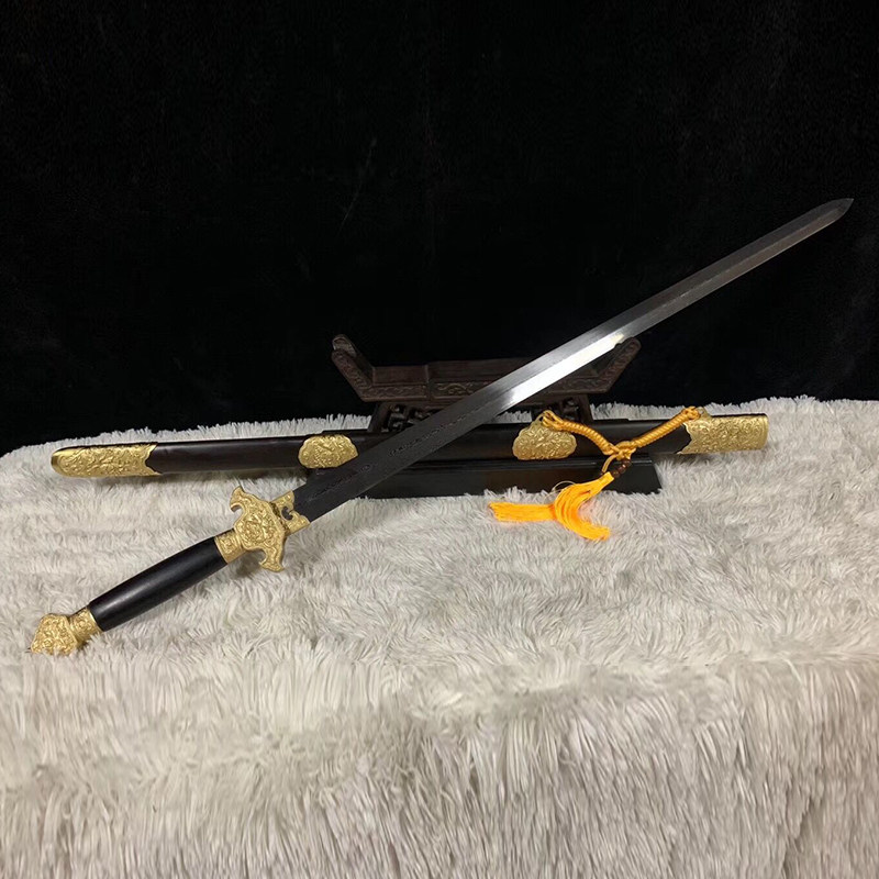 【莫干剑】纯铜牡丹 省工美大师季劭聪 未开刃 长剑真剑摆件镇宅