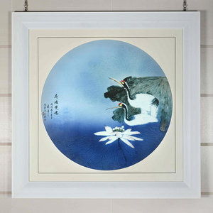 杨文华作品《湖畔人家》 景德镇手绘山水瓷板画当前价061500距结束0