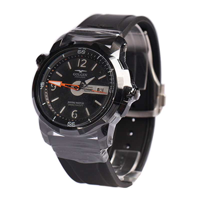 20【99新 未使用】古尊蛟龙号潜水500米防水机械表橡胶男士腕表