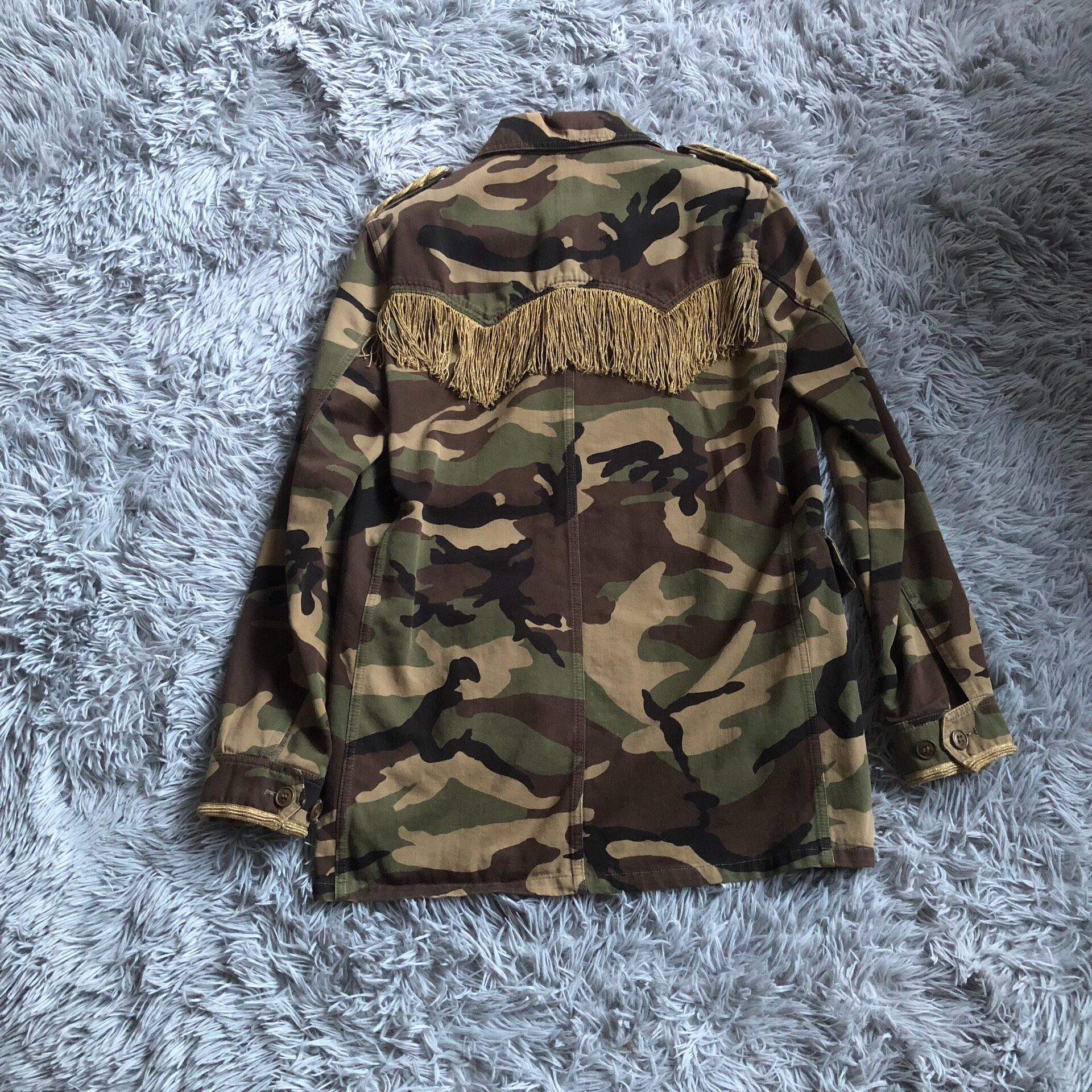 Saint Laurent 15SS Camouflage Jacket — label