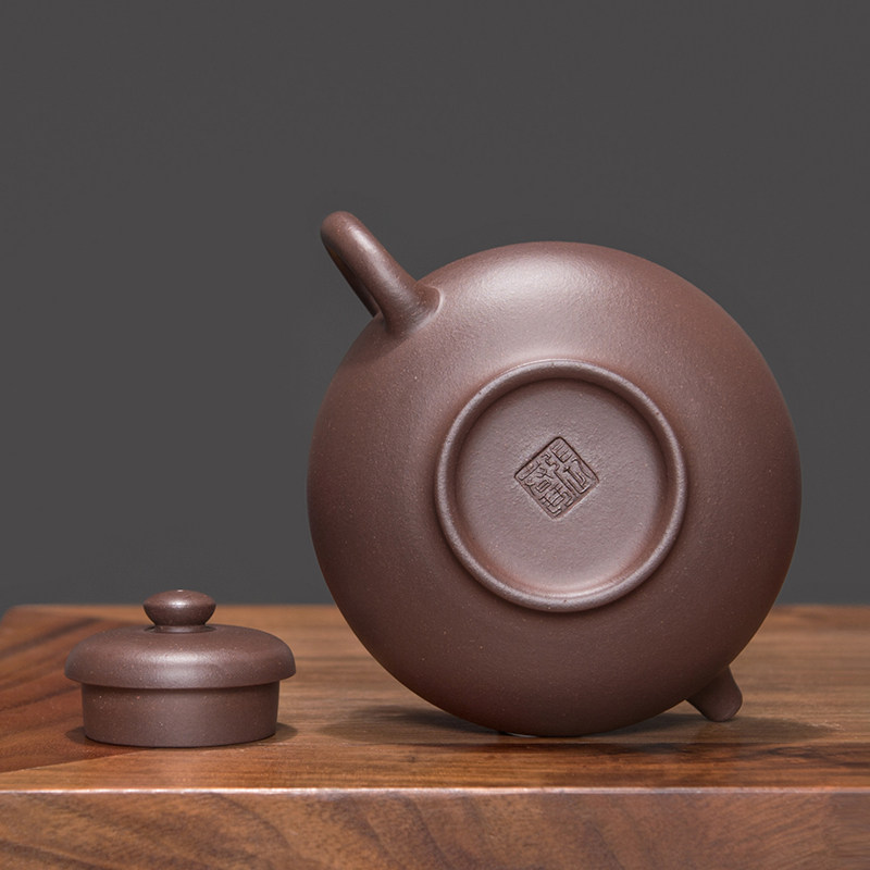 1元起拍 张春琴手工制合欢壶原矿紫泥220cc经典壶型正宗紫砂茶壶