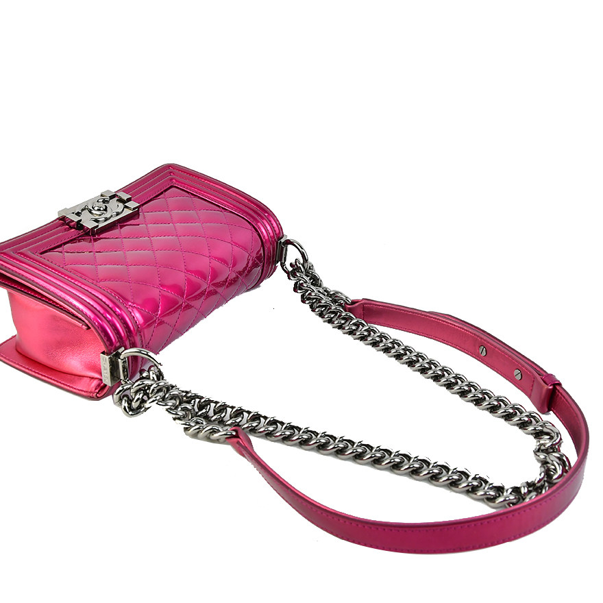 直播五折即刻拍[9.0新]香奈儿女包正品漆皮leboy斜挎包ax0287