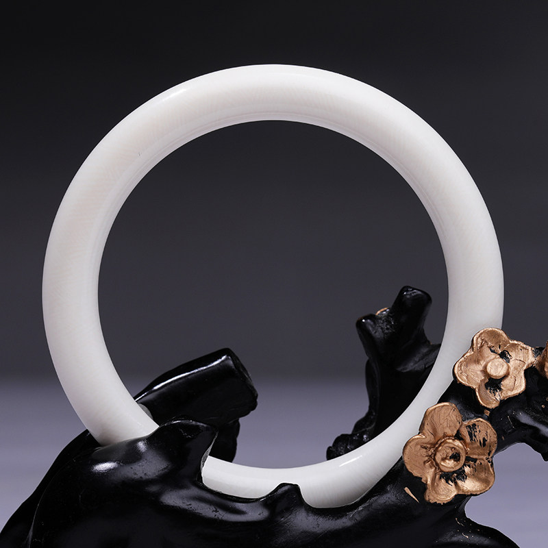 【早市】猛犸牙雕 精美圆镯 古朴典雅 简约悠然 圆圆满满