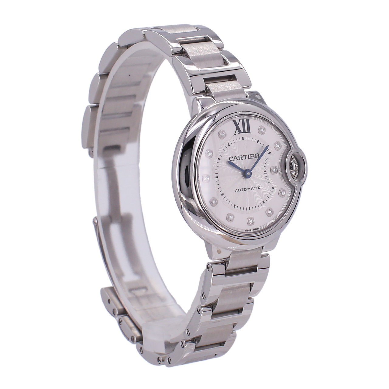 [免费送检][9.5新]卡地亚手表女表33mm蓝气球自动机械精钢内钻