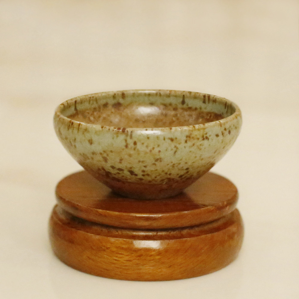 定窑粗瓷《窑变斗笠大盏》省大师 闫玉伟工作室