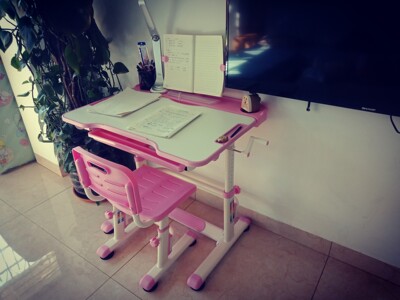 孩子特喜欢的童画林儿童书桌小学生学习桌怎么样?有味吗?