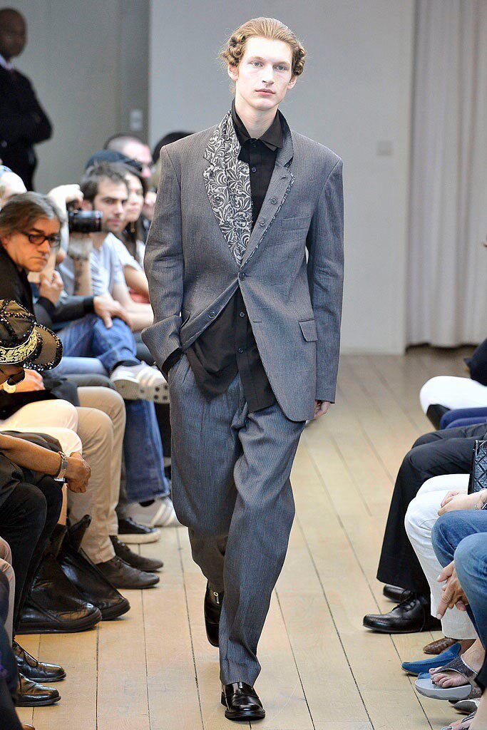 Yohji Yamamoto 11ss Gray Striped Trousers — detail