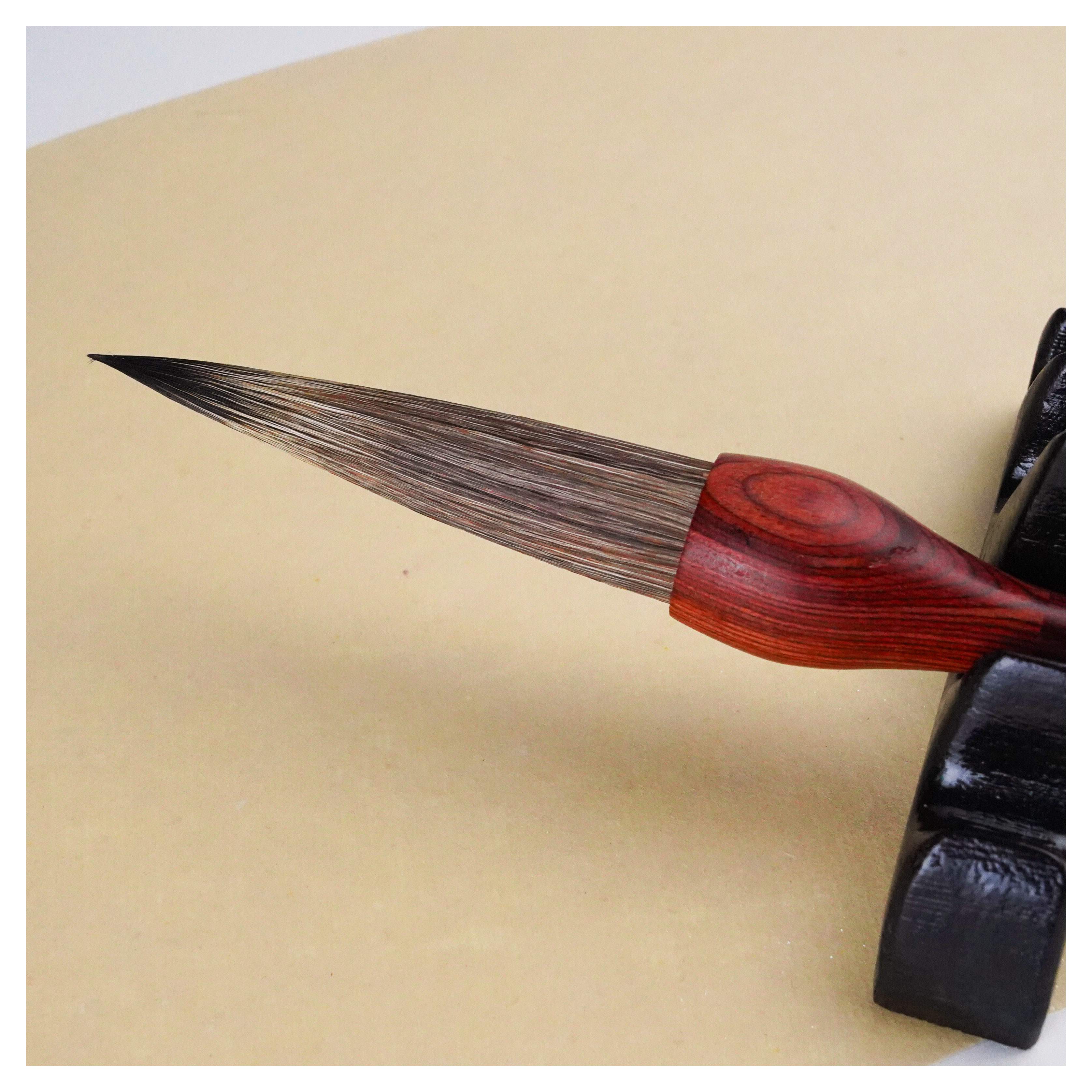 石獾书画大号毛笔 徐胖子制 石獾毛(纯手工制)