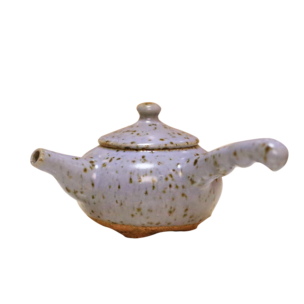 定窑粗瓷《藏青灰釉唐羽壶》省大师 闫玉伟工作室