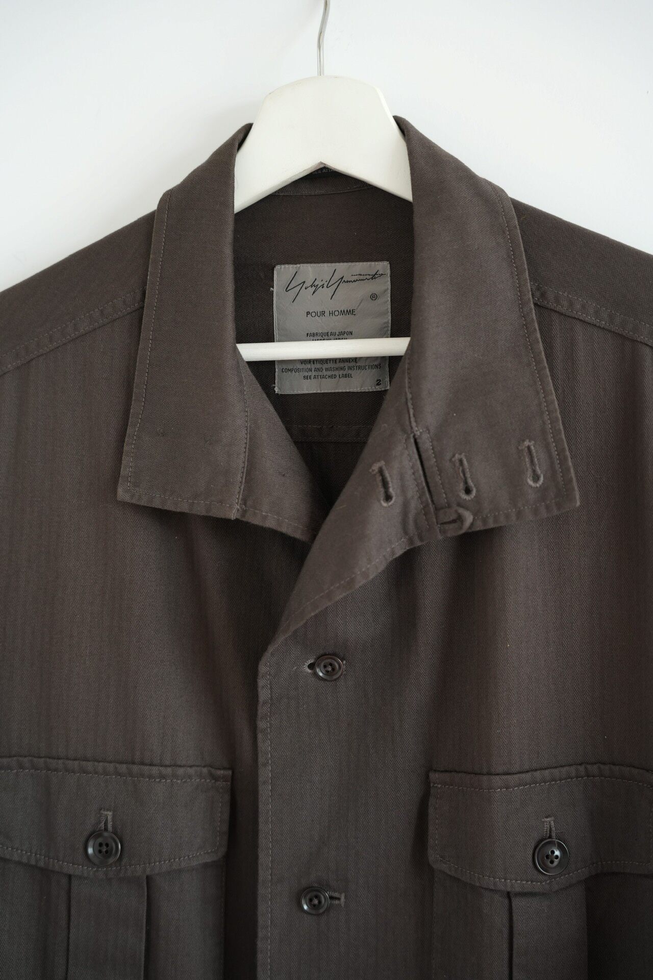Yohji Yamamoto 17AW Brown Long Coat — detail