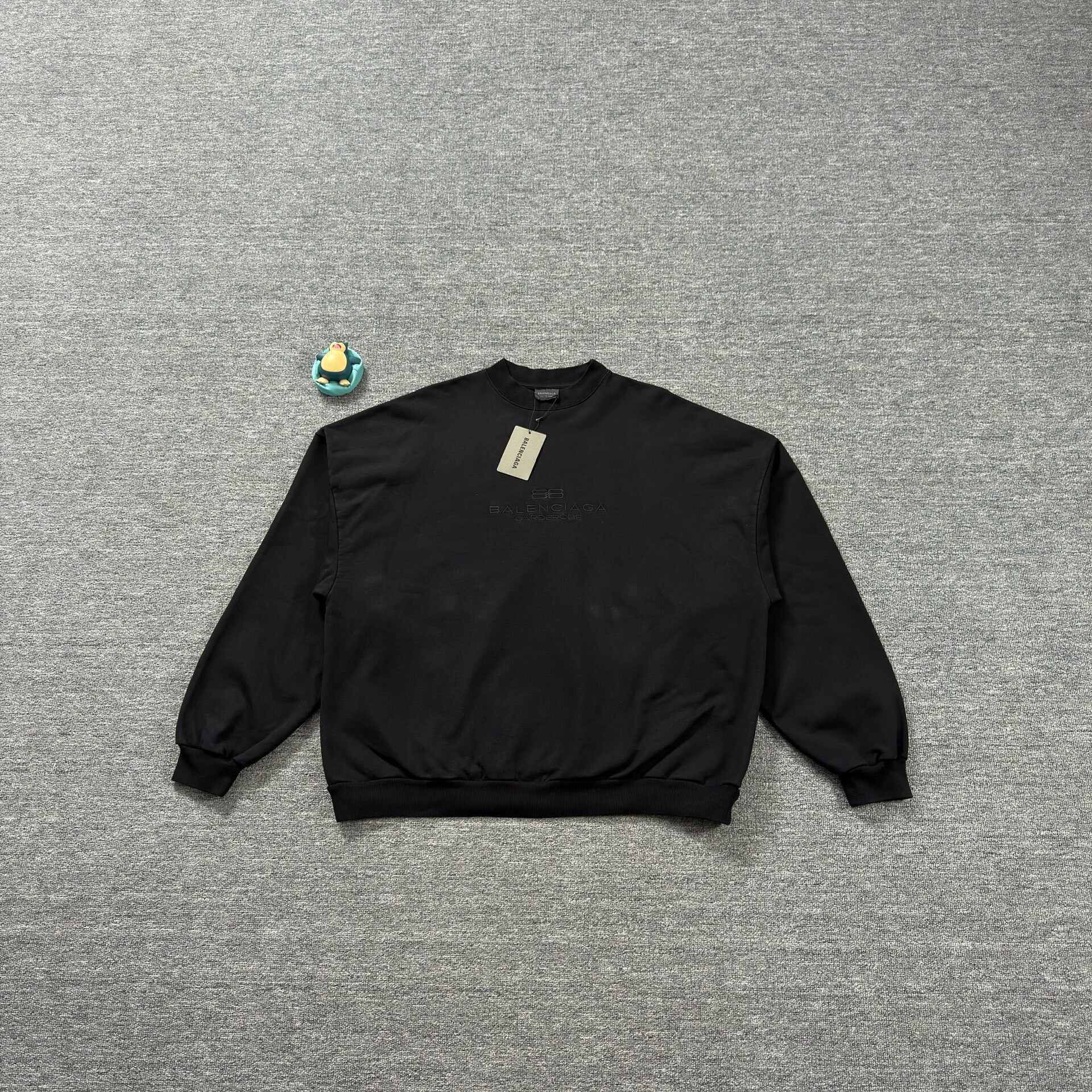 Balenciaga 24 Black Logo Crewneck Sweatshirt
