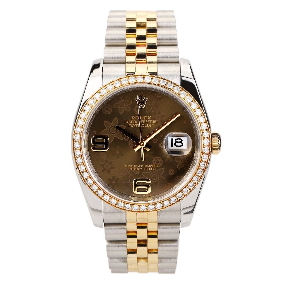 [9.5新]劳力士116243日志型黄金精钢原镶钻自动机械男表购于11年