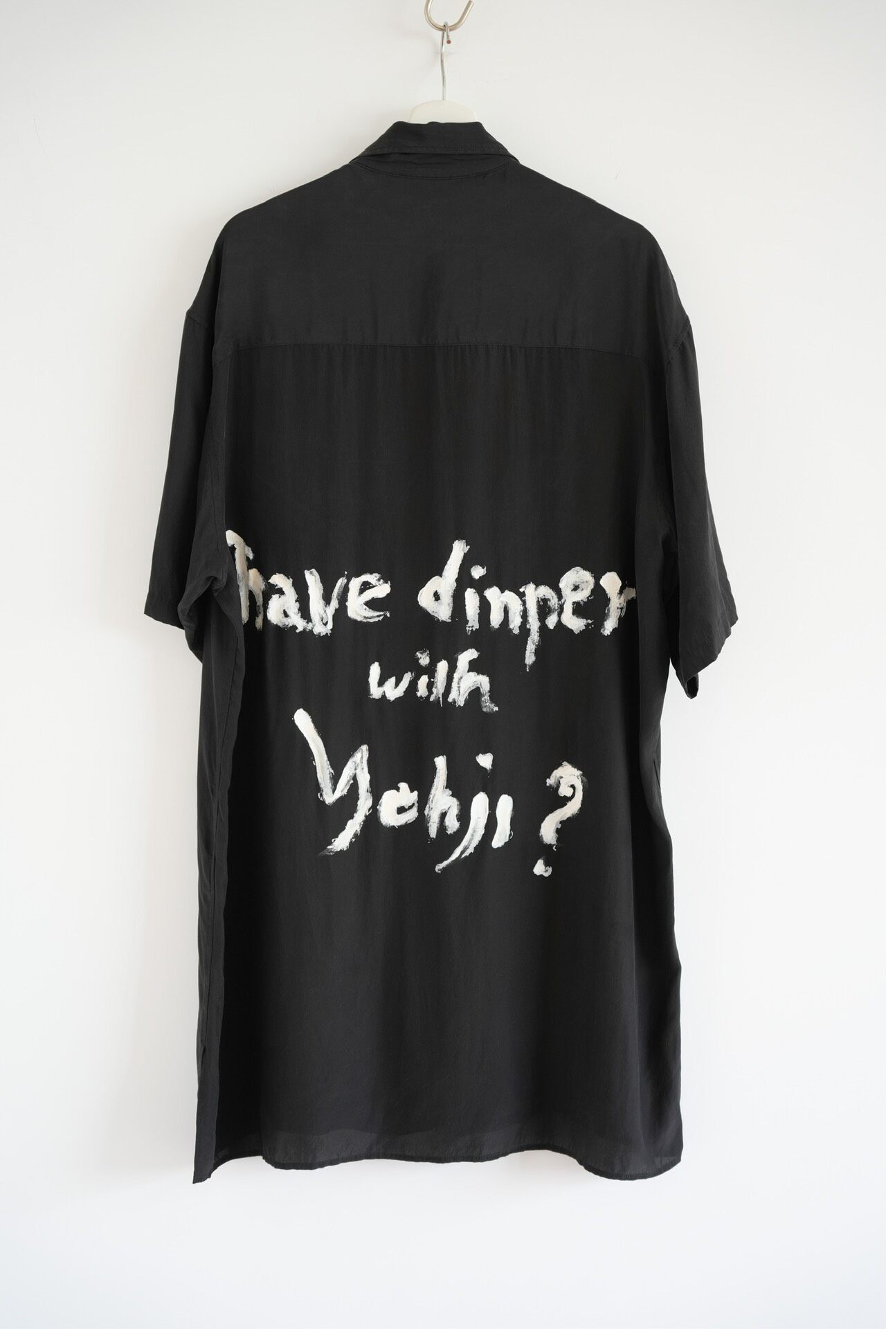 Yohji Yamamoto 22SS Silk Slogan Shirt — front