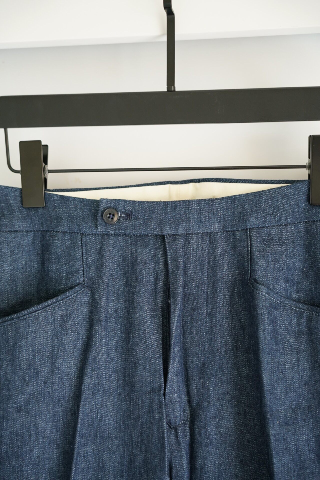 Yohji Yamamoto 86ss Raw Ramie Jeans — detail