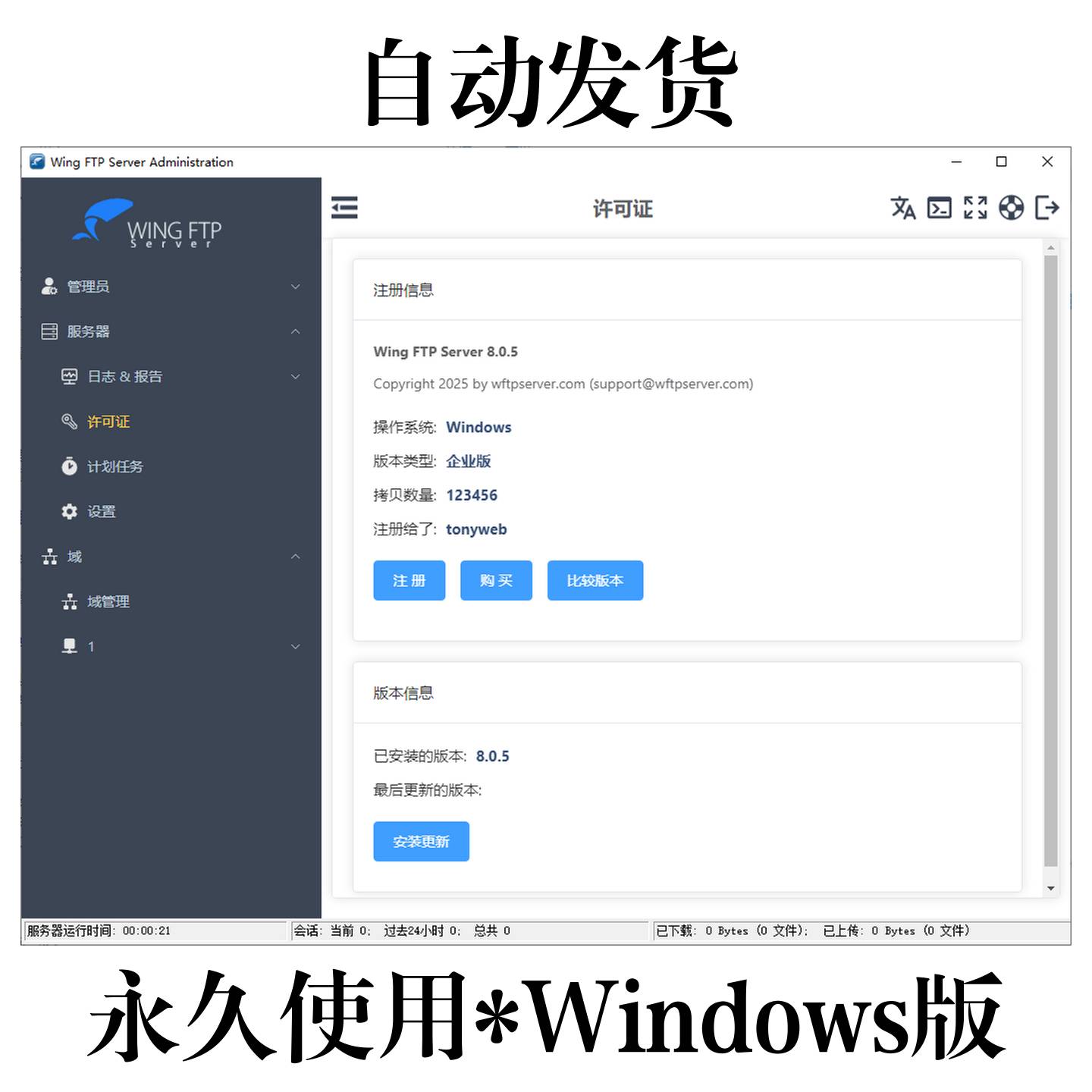 Wing FTP服务器 v8.2.1