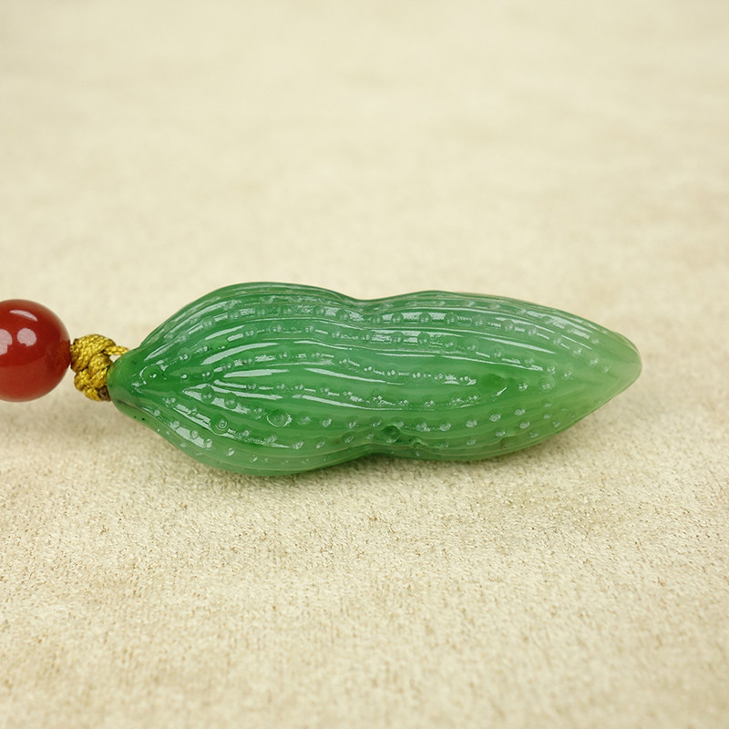 x41【免保】健康长寿 和田玉碧玉花生挂件玉石吊坠男女17.86g