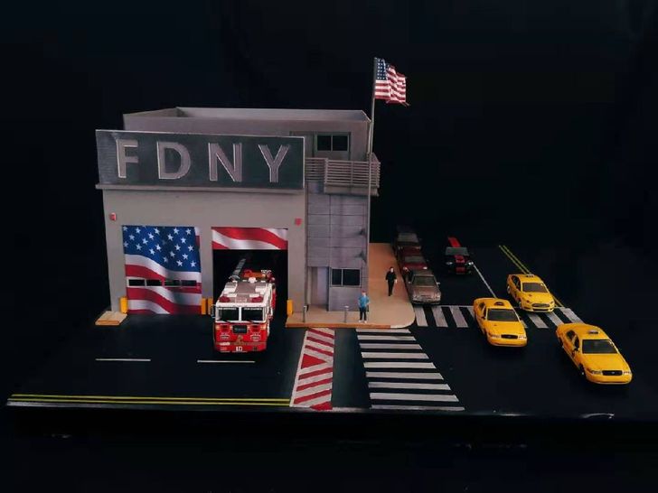 美国纽约消防局，配CODE3，绿光美式场景模型
