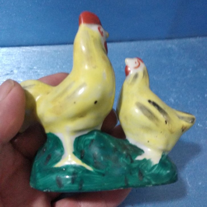 瓷塑，小鸡