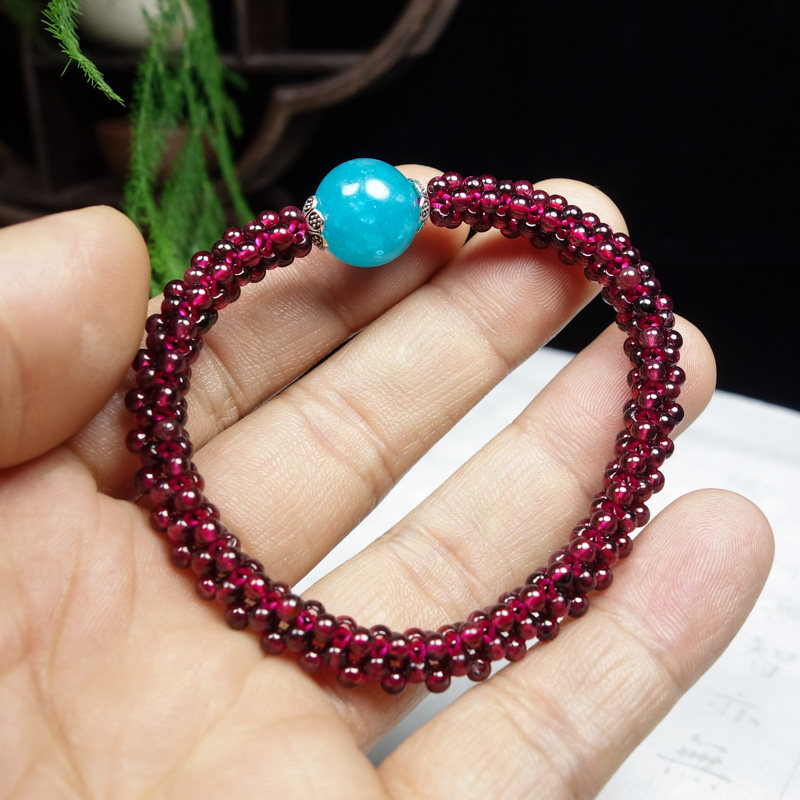 石榴石单圈手串 13.57g jk4443