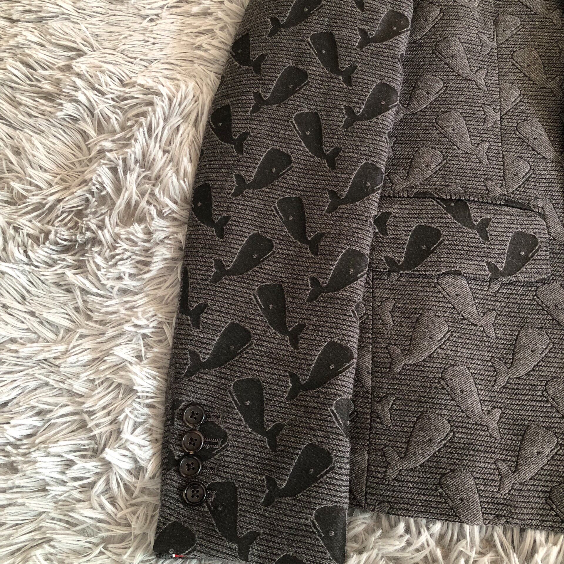Thom Browne Whale Pattern Suit Jacket — front