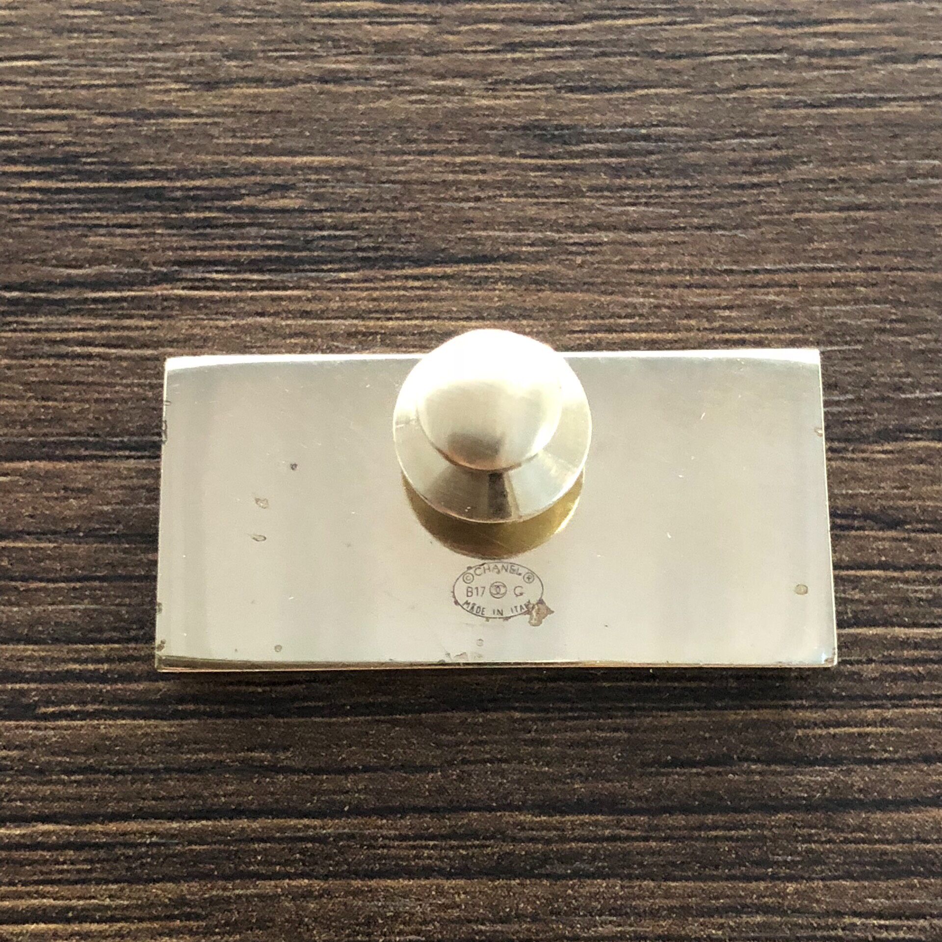 Chanel COCO555 Rectangular Brooch — back