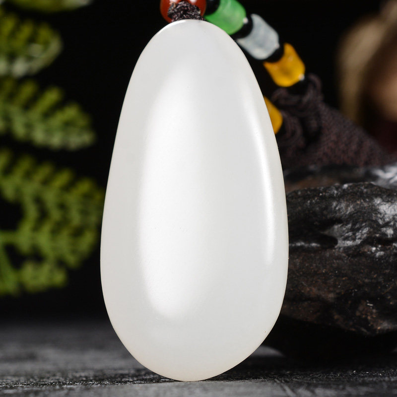 羊脂白玉 寓意【笑佛】 细腻油润和田玉吊坠玉坠挂件 30.9267克