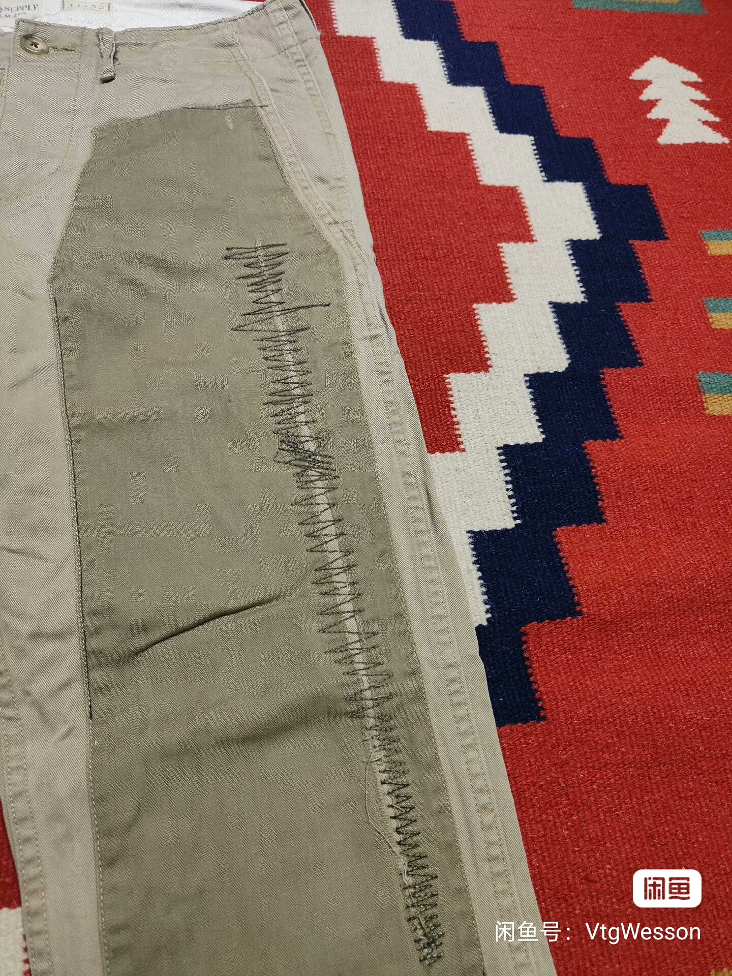 Ralph Lauren Khaki Knee Patch Chino Pants — label