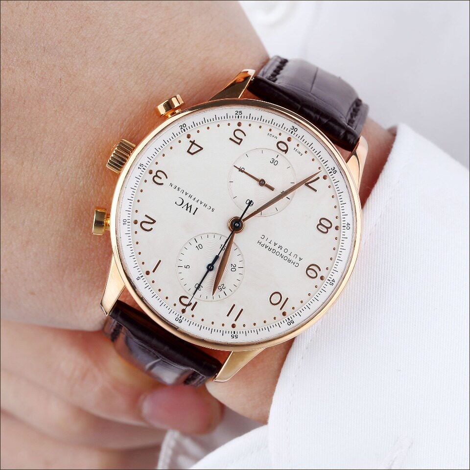 [9.5新]iwc/万国iw371480葡萄牙系列18k玫瑰金自动机械男表