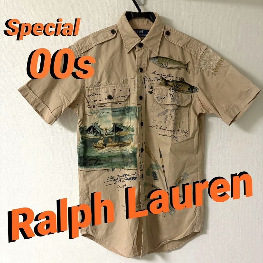 Vintage 00S Ralph Lauren Fish Print Shirt