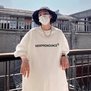小bf尼力hiphop美式T恤短袖男夏季2024新款上衣服高街潮牌宽松半