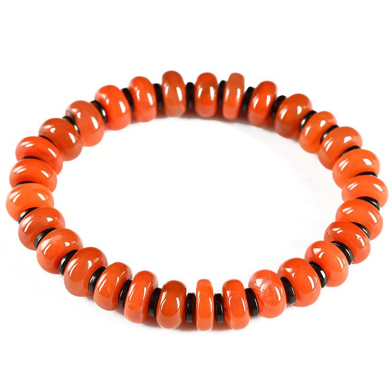 14克 10-10.5mm 天然南红玛瑙算盘珠简约款手串 手链