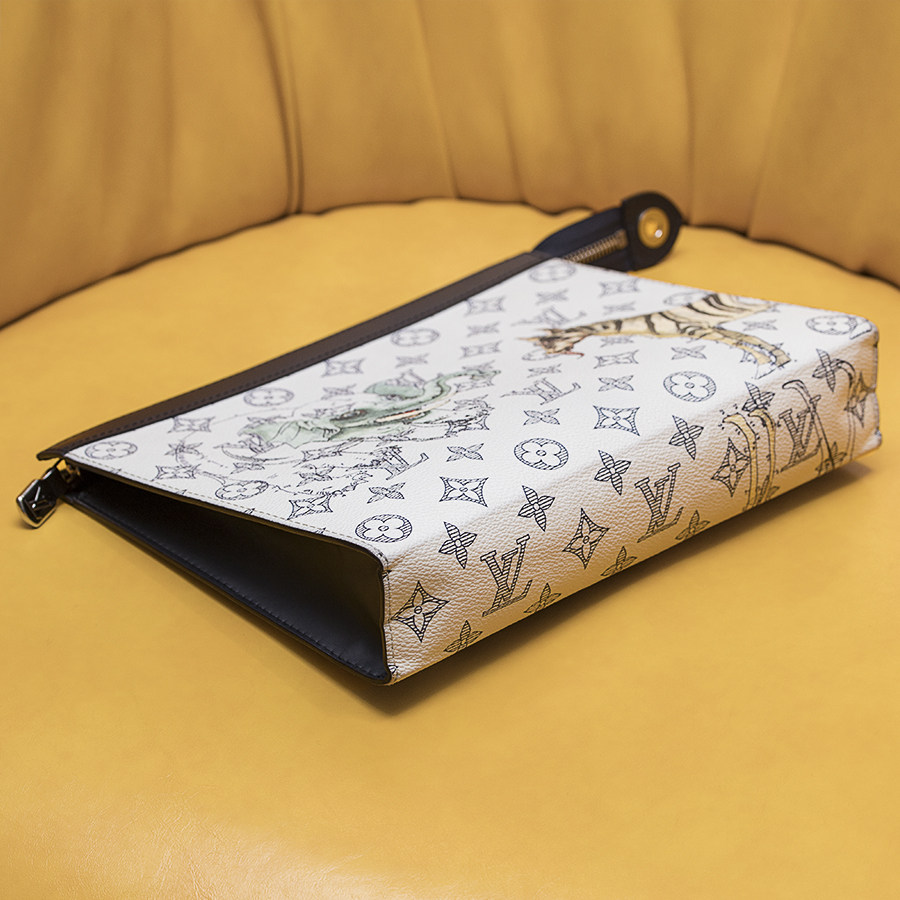 [即拍即得]【95新】lv路易威登手袋动物园系列小号手拿包