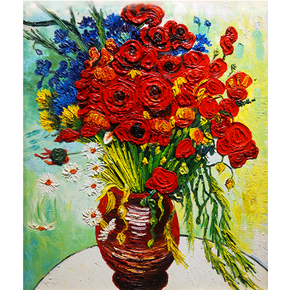 【520精选】杨华祥《梵高系列雏菊与罂粟花》|布面油画当前价061800