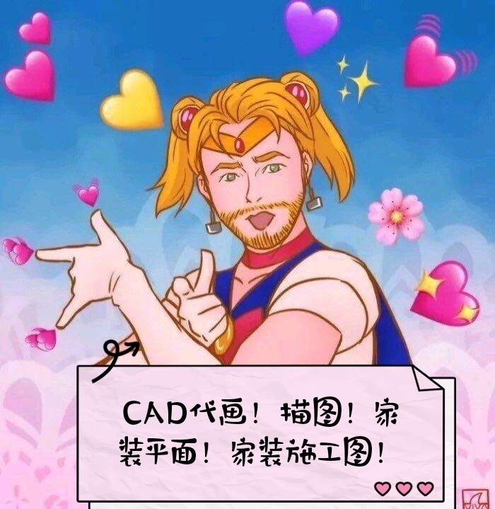 CAD代画描图家装平面施工图