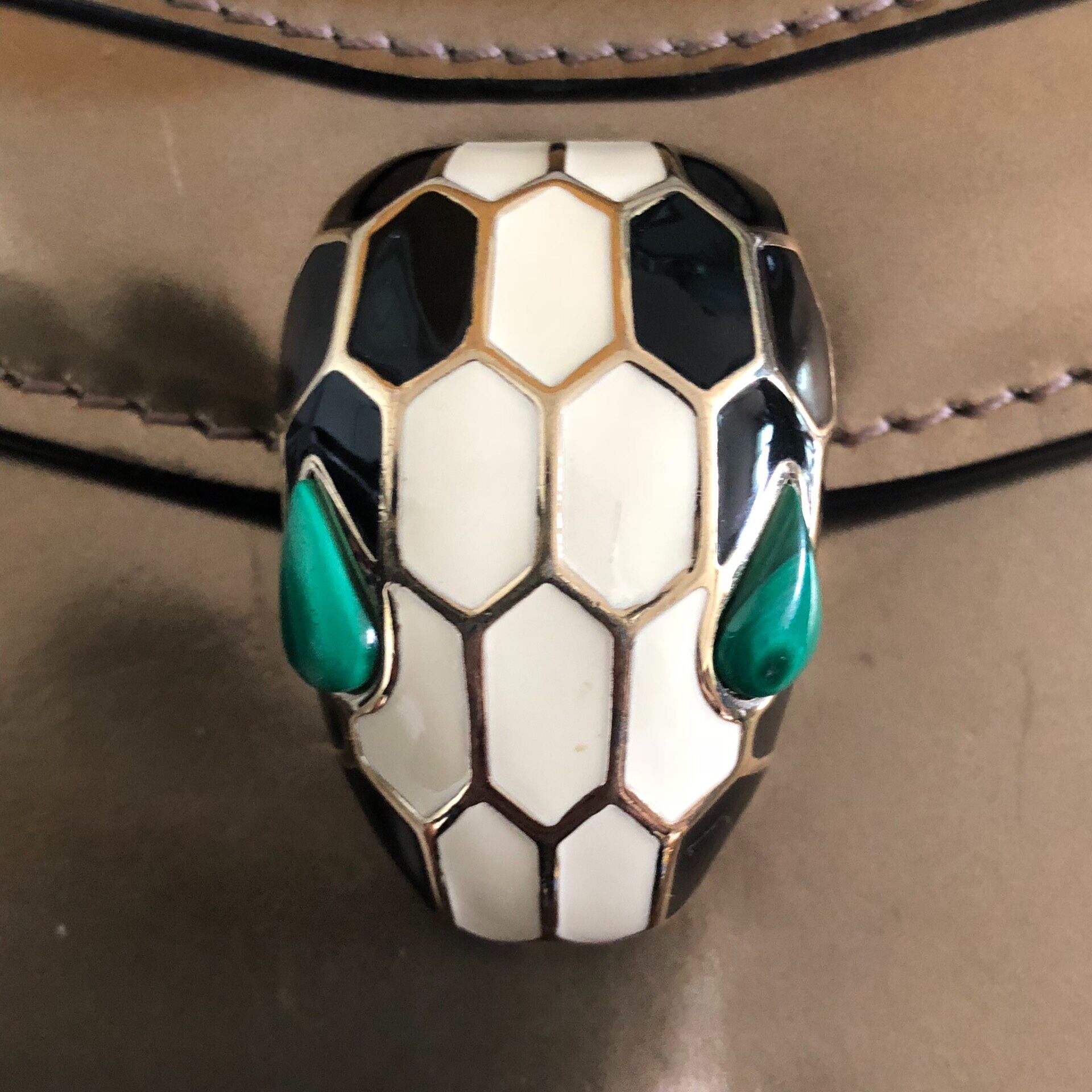 BVLGARI Serpenti Forever Snake Head Chain Bag — front
