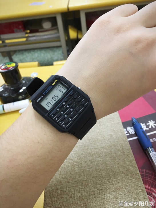 Casio卡西欧复古手表电子手表小黑表CA53W【美国海淘