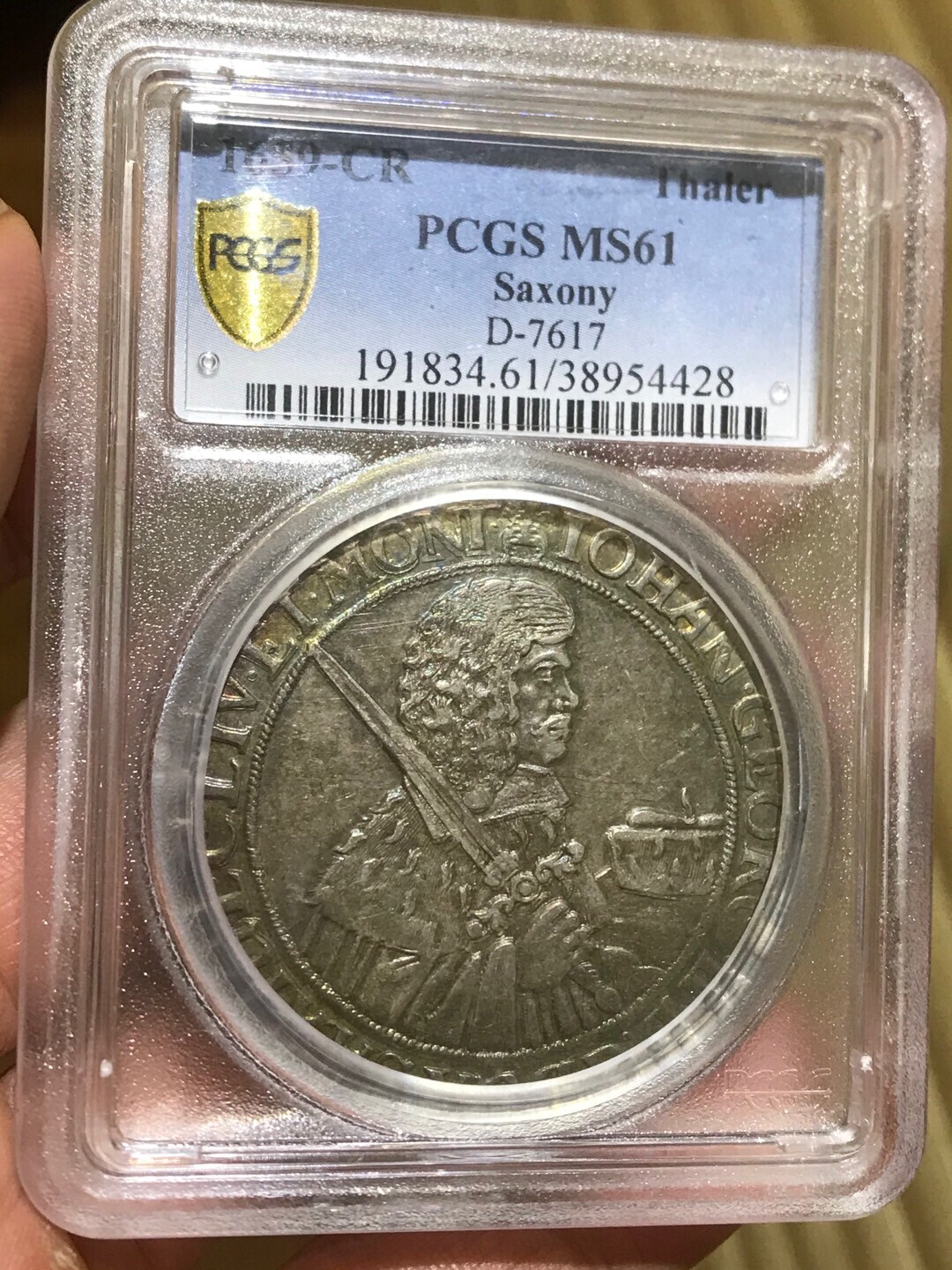 PCGS MS61 神圣罗马帝国1659年萨克森选侯帝约翰乔