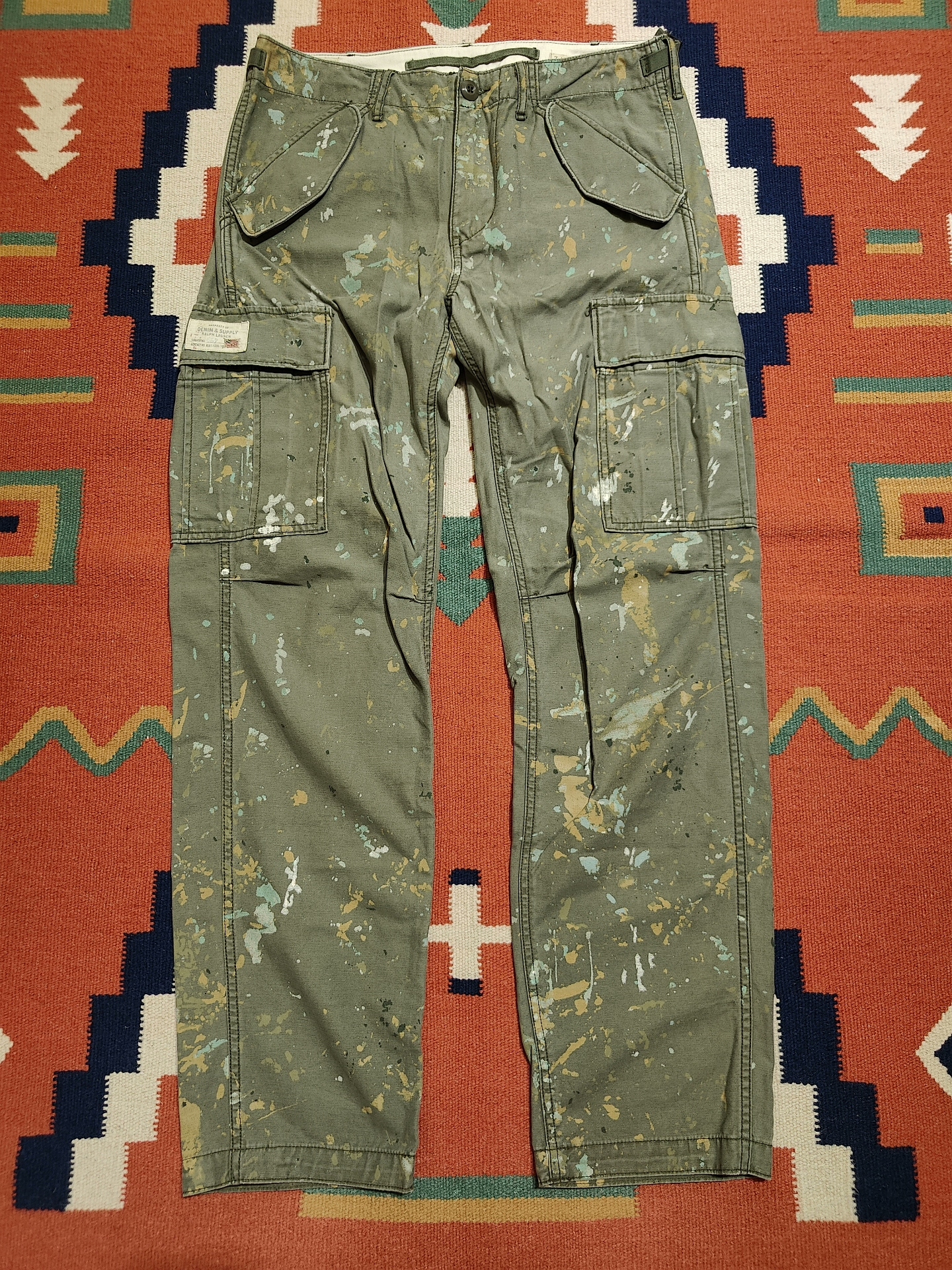 Ralph Lauren RRL DS Splatter Cargo Pants