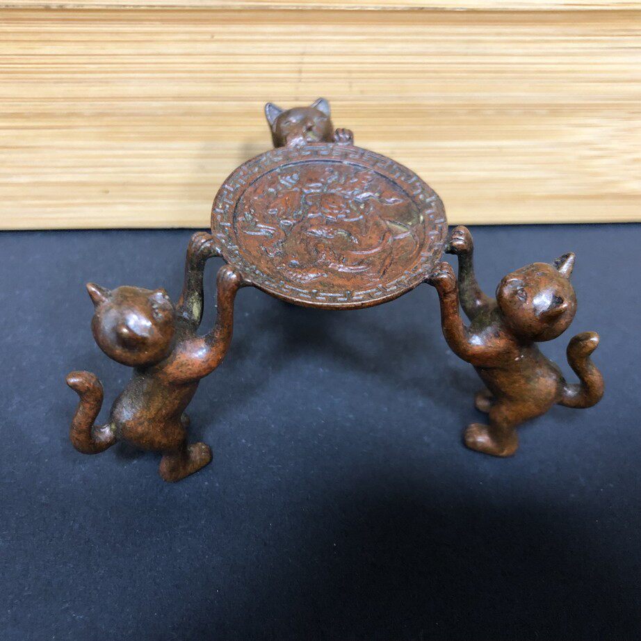 1006文玩旧货收藏 铜制三衣一钵文房件593-6