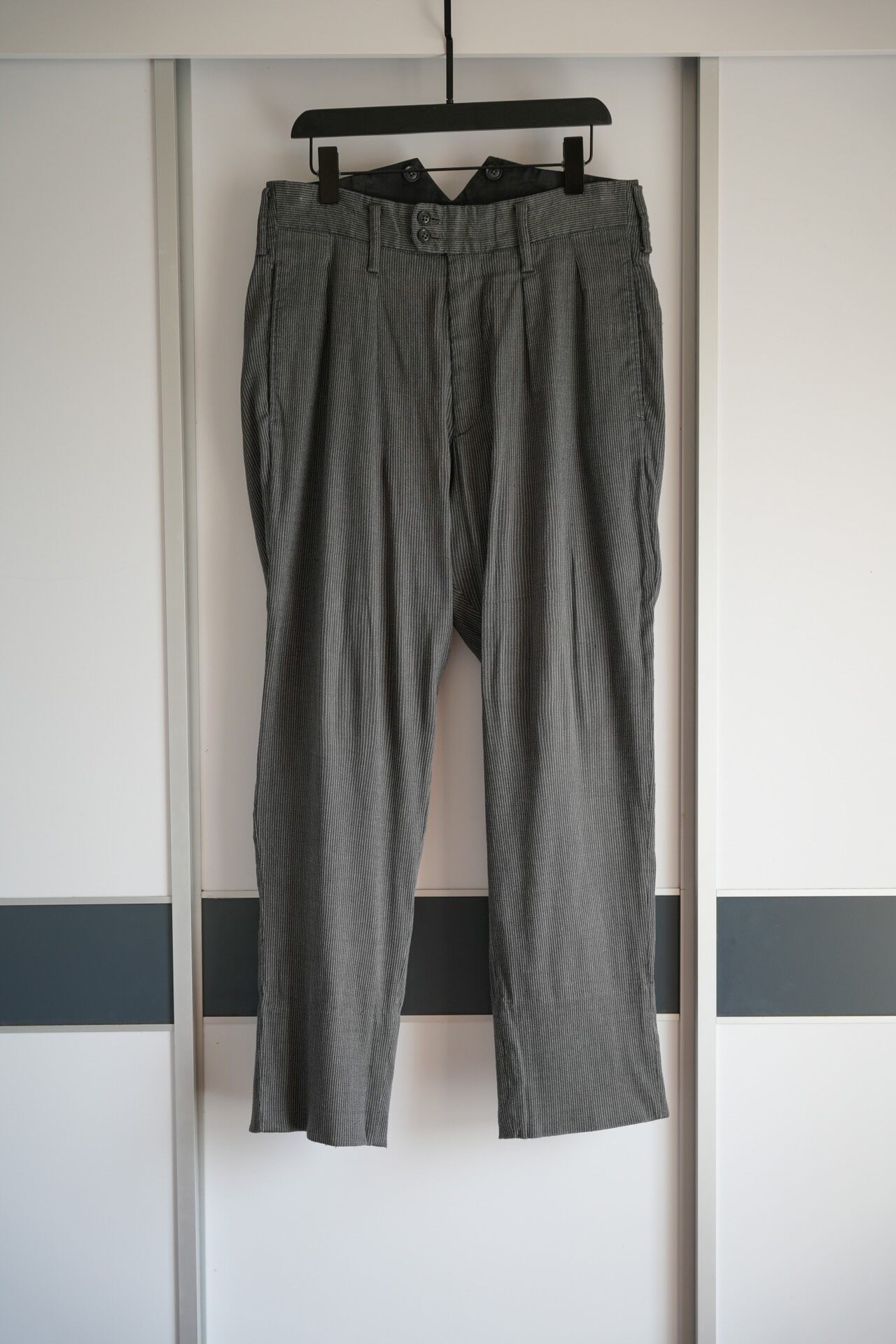 Yohji Yamamoto 11ss Gray Striped Trousers