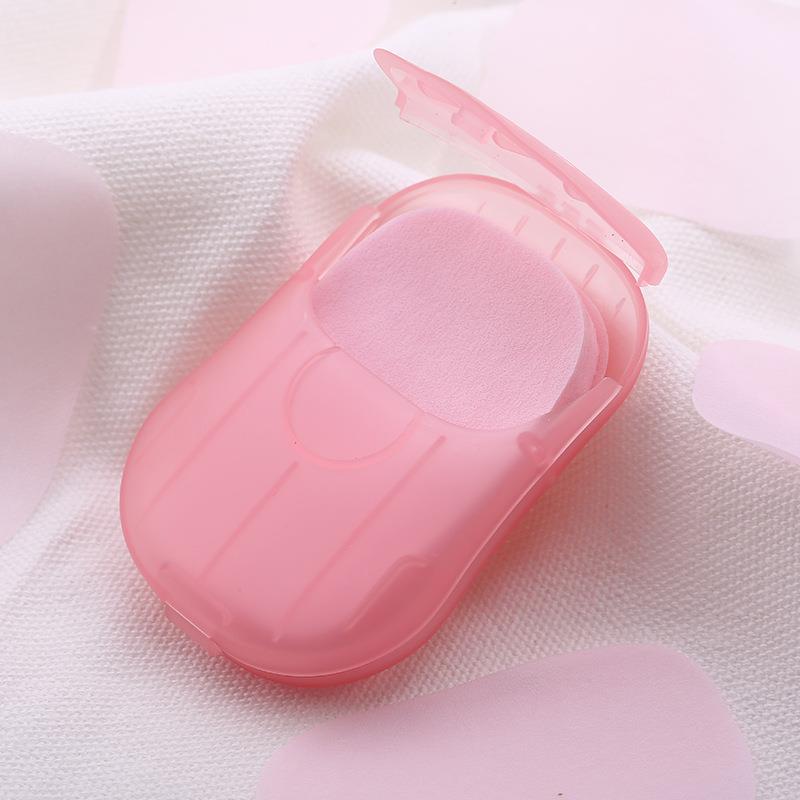 日式香皂片纸一次性盒装便携式迷你洗手小肥皂片纸旅游常备用品纸