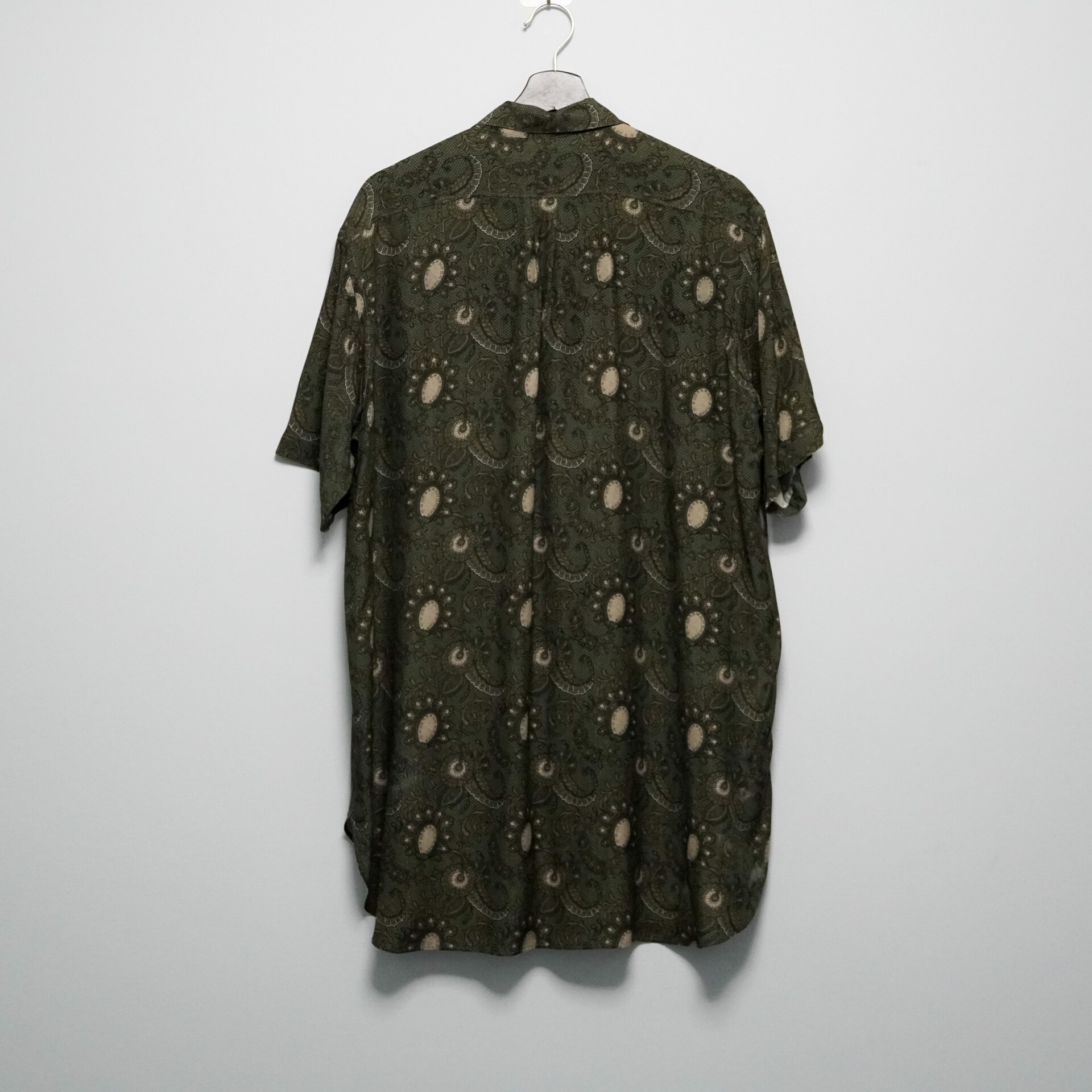 Yohji Yamamoto 1980s Tree of Life Short-Sleeve Shirt — detail