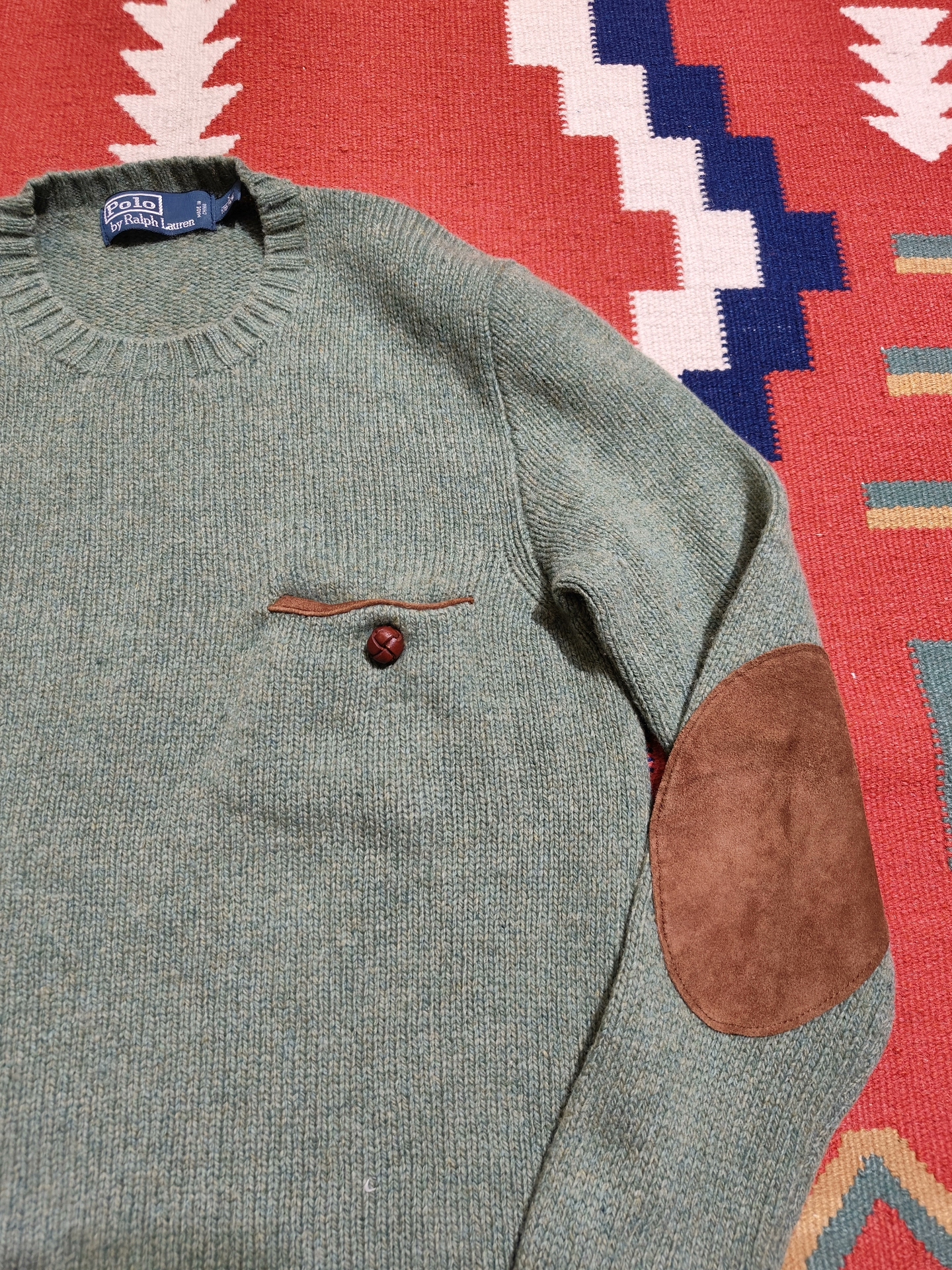 Polo Ralph Lauren Green Crewneck Sweater — front