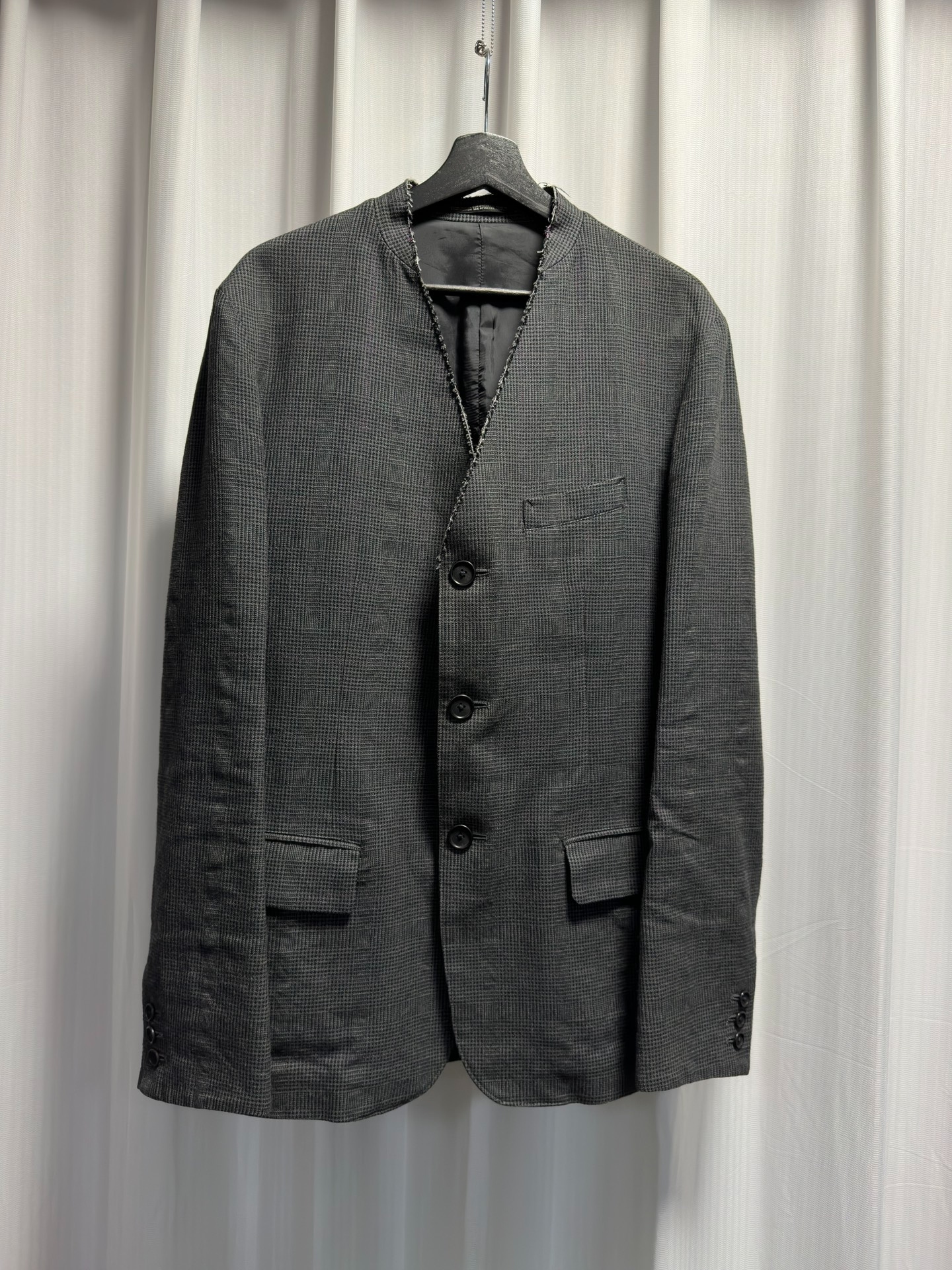 Yohji Yamamoto 2015SS Check Jacket — detail