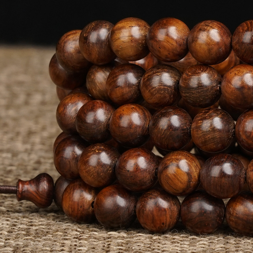 【虎皮纹】8mm(28.7g)降香黄檀黄花梨念珠手链