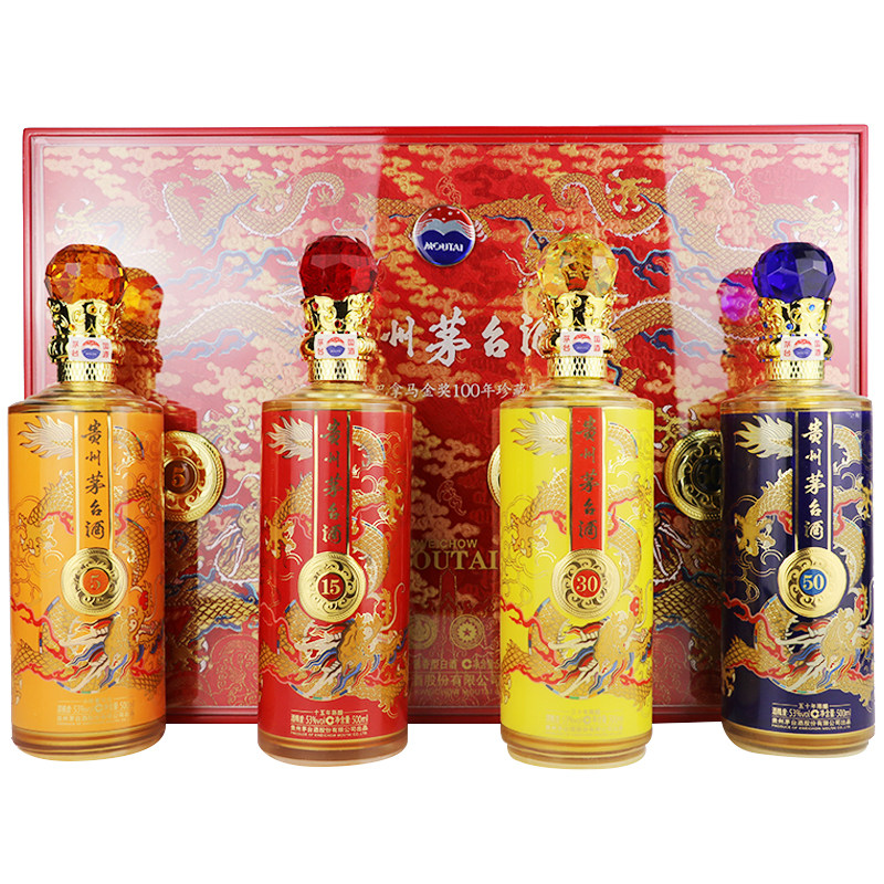 巴拿马100年珍藏茅台酒53度500ml1盒4瓶聚玖阁老酒拍卖e