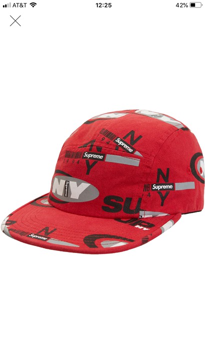 supremefw18帽子NYcampcap红色