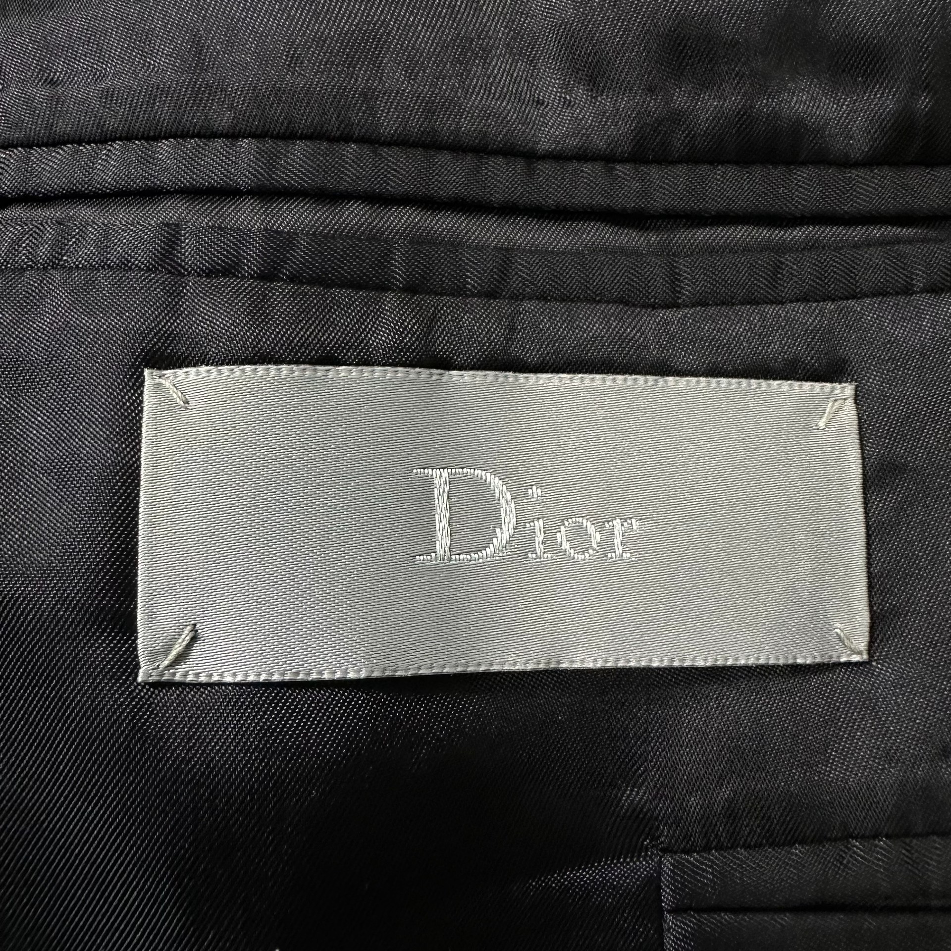 Dior Dark Blue Pinstriped Three-Piece Suit — back